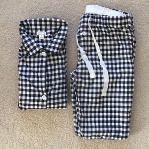 NWOT J Crew Gingham Pajama Set